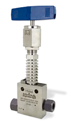 Ohio Valley Industrial Services- High Pressure Instrumentation- Parker Autoclave Engineers- MAN Series Needle Valve Extreme Temperature shown with "-VT" (Vent) option