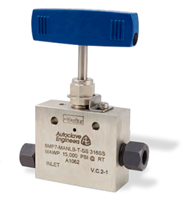 Ohio Valley Industrial Services- High Pressure Instrumentation- Parker Autoclave Engineers- MAN Series Needle Valve with MPI Connections